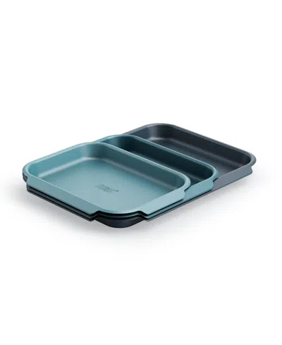 Joseph Joseph Nest Bake 3pc Non-stick Baking Tray Set In Blue