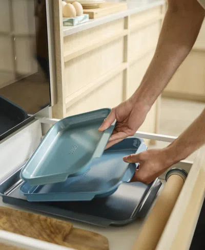 Joseph Joseph Nest Bake 3pc Non-stick Baking Tray Set In Blue