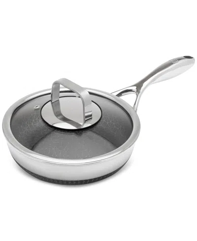 Livwell Diamondclad 8" Hybrid Nonstick Stainless Steel Frying Pan With Tempered Glass Lid In Silver
