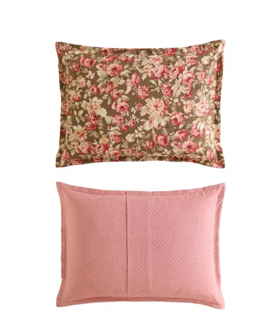 Laura Ashley Bloomsbury Reversible 2-pc. Comforter Set, Twin In Chocolate Brown