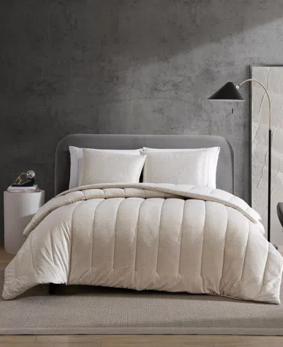 Kenneth Cole New York Banks Velvet Comforter Sets In Ivory