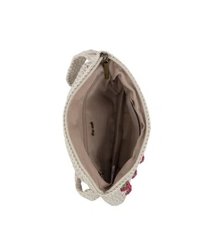 The Sak Caraway Crochet Small Belt Bag In Natural Strawberries