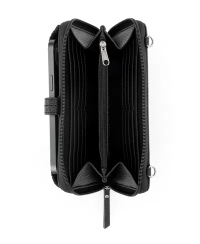 The Sak Iris Smartphone Crossbody In Black Suede Block