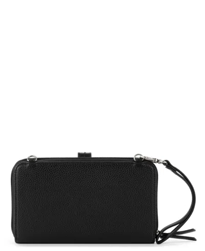 The Sak Iris Smartphone Crossbody In Black Suede Block
