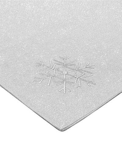 Avanti Shimmer Polyester 8 Piece Placemats/napkins Set In Silver