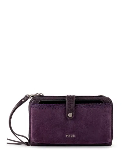 The Sak Iris Smartphone Crossbody In Aubergine Suede