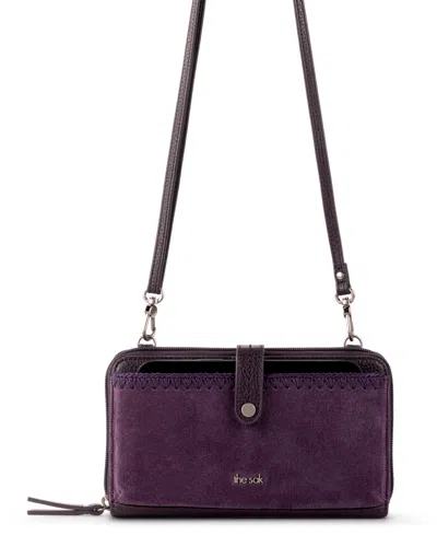 The Sak Iris Smartphone Crossbody In Aubergine Suede