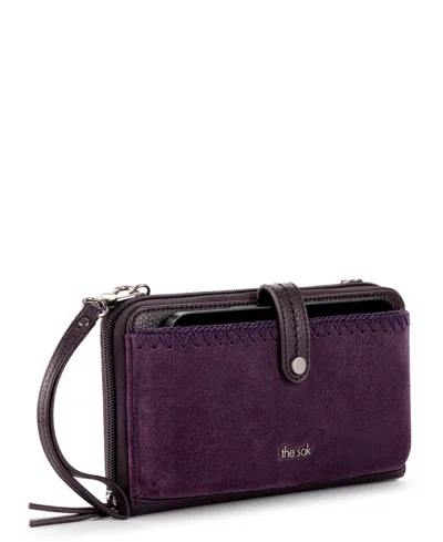 The Sak Iris Smartphone Crossbody In Aubergine Suede