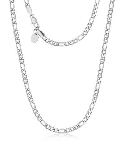 Rhona Sutton Stainless Steel 5mm Figaro Chain Necklace In Silver
