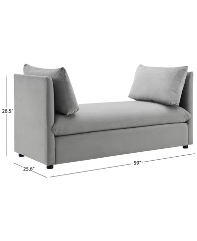 Abbyson Living Becca 28.5" Wood Upholstered Daybed In Gray