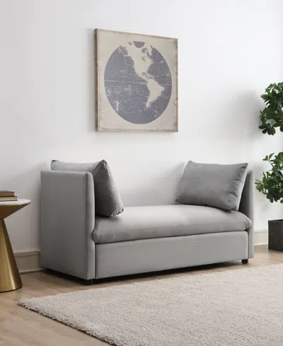 Abbyson Living Becca 28.5" Wood Upholstered Daybed In Gray