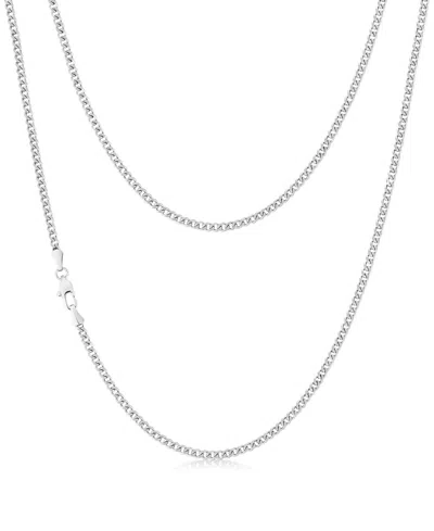 Rhona Sutton Miami Cuban 3mm Stainless Steel Chain Necklace In Silver