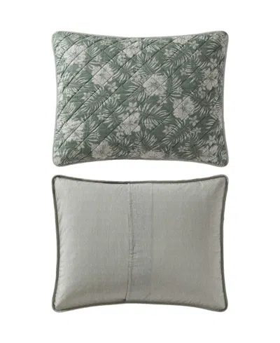 Tommy Bahama Home Hibiscus Jungle Reversible 3-pc. Quilt Set, Full/queen In Jungle Green