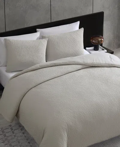 Vera Wang Puckered Texture 3-pc. Comforter Set, Queen In Silver Leaf