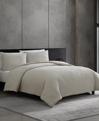 Vera Wang Puckered Texture 3-pc. Comforter Set, Queen In Silver Leaf