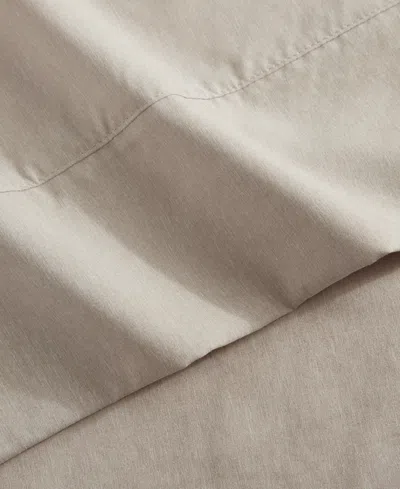 Kenneth Cole New York Solid Cationic Brushed Microfiber 4 Piece Sheet Set, Queen In Sand Beige
