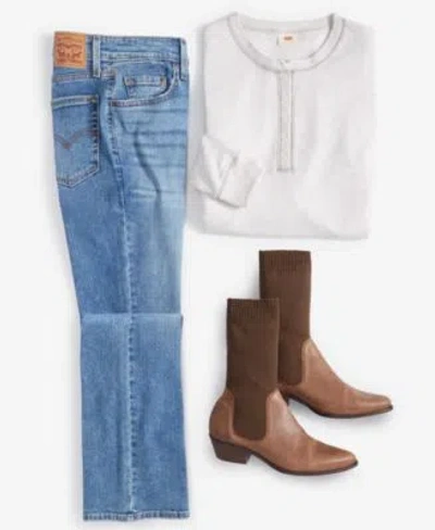 LEVI'S LEVIS WOMENS JAKOB HENLEY 725 BOOTCUT JEANS 