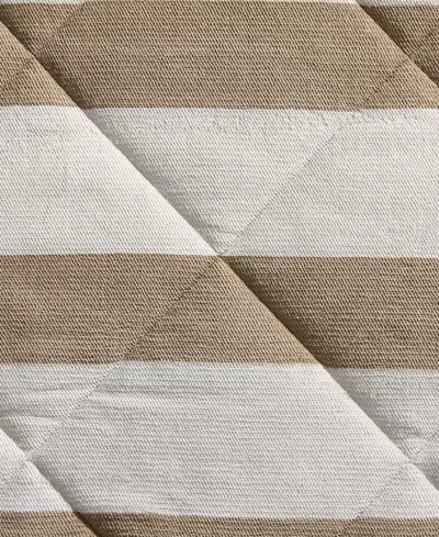 Nautica Lawndale Twill Plush Comforter Set In Almond,camel