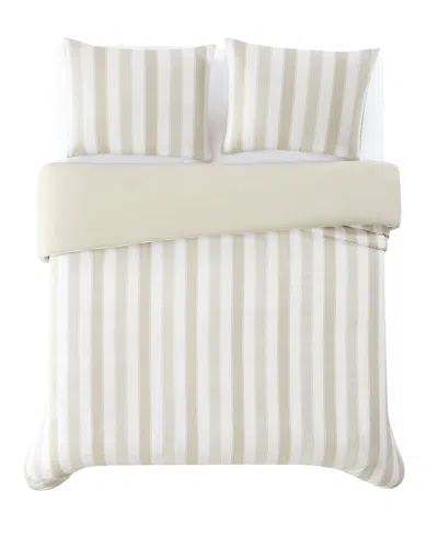 Truly Soft Aiden Stripe 3-pc. Comforter Set, Full/queen In Beige,white
