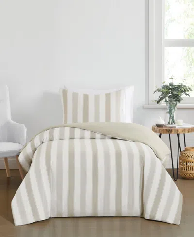 Truly Soft Aiden Stripe 3-pc. Comforter Set, Full/queen In Beige,white