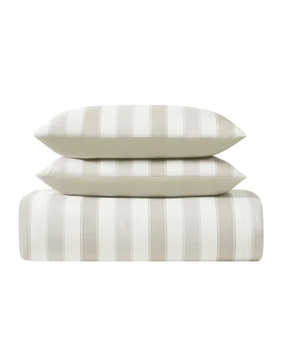 Truly Soft Aiden Stripe 3-pc. Comforter Set, Full/queen In Beige,white