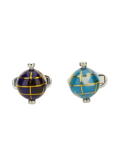 Paul Smith Men "globe" Cufflinks In Multicolor