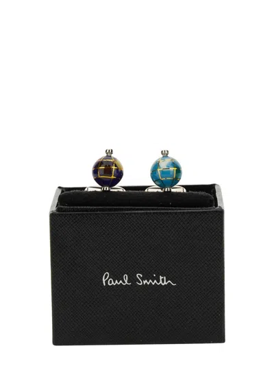 Paul Smith Men "globe" Cufflinks In Multicolor