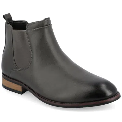 Vance Co. Vance Men's Landon Wide Width Chelsea Dress Boot In Grey