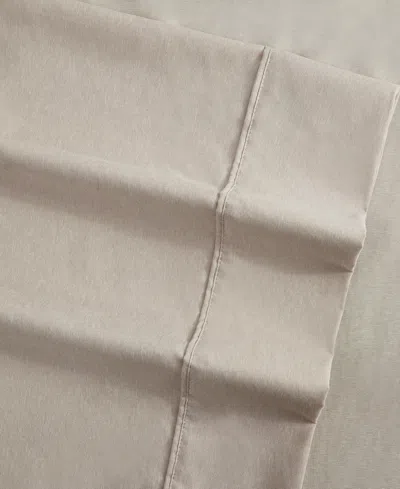 Kenneth Cole New York Solid Cationic Brushed Microfiber 4 Piece Sheet Set, Queen In Sand Beige