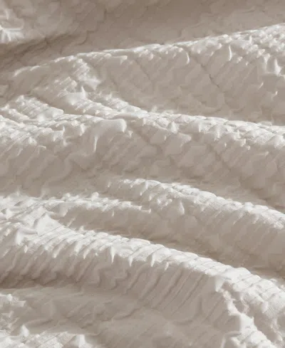 Kenneth Cole New York Serenity Wavy Lines Embossed 3-pc. Comforter Set, King In Light Beige