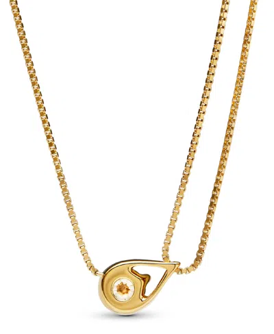 Pandora Infinite Lab-grown Diamond Double Chain Collier Necklace In Gold