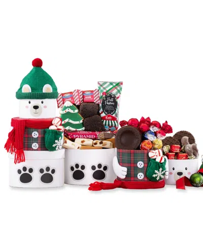 Wine Country Gift Baskets Holiday Polar Bear Gift Tower, 18 Piece In No Color