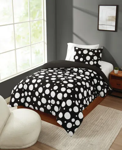 Truly Soft Sophia Dot 3-pc. Comforter Set, Full/queen In Black,white