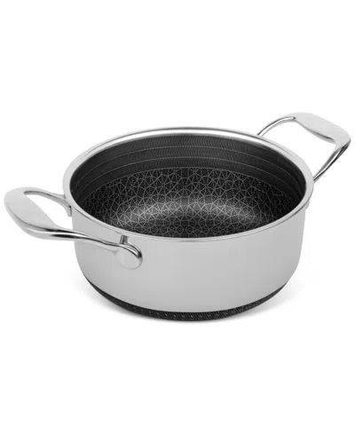 Livwell Diamondclad 3-qt. Hybrid Nonstick Stainless Steel Pot And Lid In Silver,black