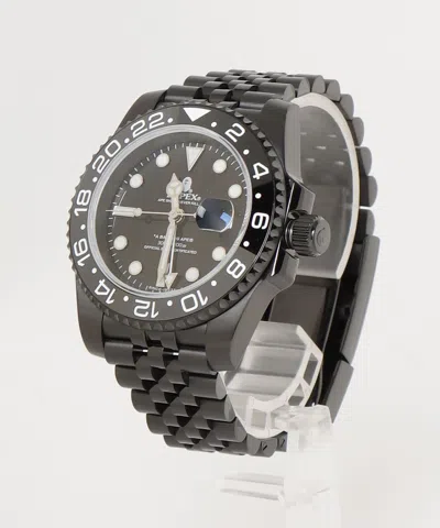 Pre-owned A Bathing Ape Wrist Watch Type 2 Bapex 2m Stainless Steel Band Round