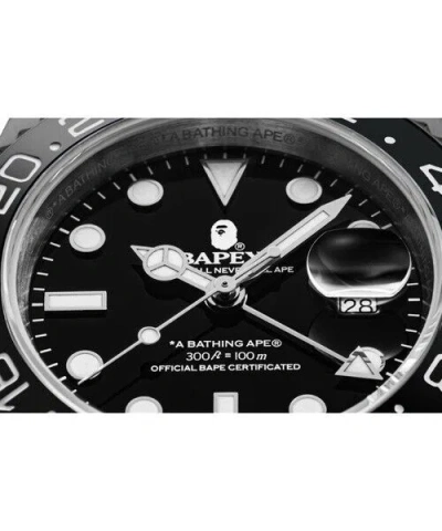 Pre-owned A Bathing Ape Wrist Watch Type 2 Bapex 2m Stainless Steel Band Round