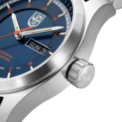 Pre-owned Luminox Xl.1904 Atacama Field Blue Dial 44mm Steel Day/date Automatic Mens Watch