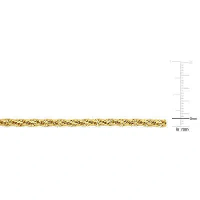 Pre-owned Amour 3mm Infinity Rope Chain Bracelet In 14k Yellow Gold, 9 In