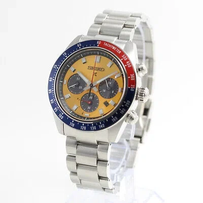 Pre-owned Seiko Prospex Sbdl117 Speedtimer Chronograph Solar Analog Orange