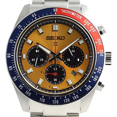 Pre-owned Seiko Prospex Sbdl117 Speedtimer Chronograph Solar Analog Orange