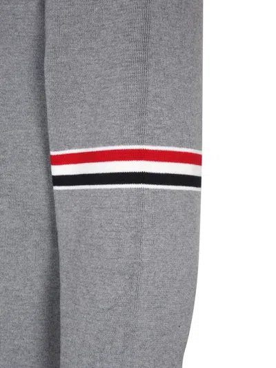 Thom Browne Milano Stitch Crew Neck Pullover In Gray