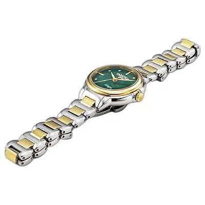 Pre-owned Roamer 977847 47 70 20 Women's Allegra Classic Two Tone Wristwatch In Silver/gold/green