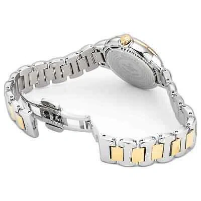 Pre-owned Roamer 977847 47 70 20 Women's Allegra Classic Two Tone Wristwatch In Silver/gold/green