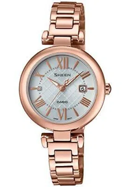 Pre-owned Casio Watch Sheen Solar With Replacement Band Shs-4502ltd-7ajr Women's Pink