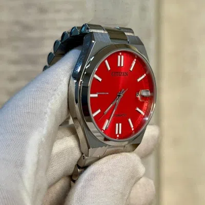 Pre-owned Citizen X Pantone Tsuyosa Nj0158-89w Blazing Red Automatic Watch Brand