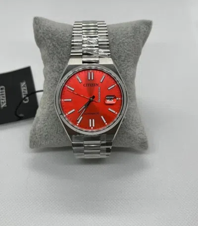 Pre-owned Citizen X Pantone Tsuyosa Nj0158-89w Blazing Red Automatic Watch Brand