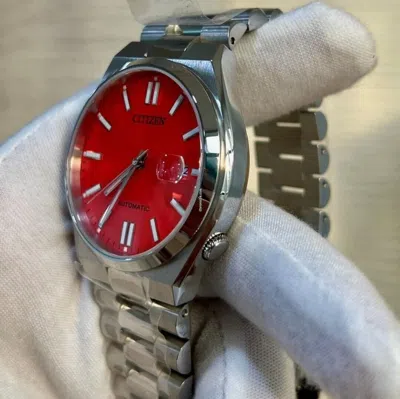 Pre-owned Citizen X Pantone Tsuyosa Nj0158-89w Blazing Red Automatic Watch Brand
