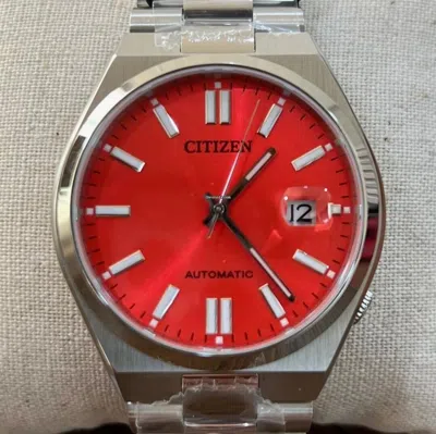Pre-owned Citizen X Pantone Tsuyosa Nj0158-89w Blazing Red Automatic Watch Brand