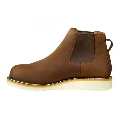 Pre-owned Carhartt Women's 5" Wedge Chelsea Soft Toe Work Boot Brown - Fw5025-w In Dark Bison Oil Tanned