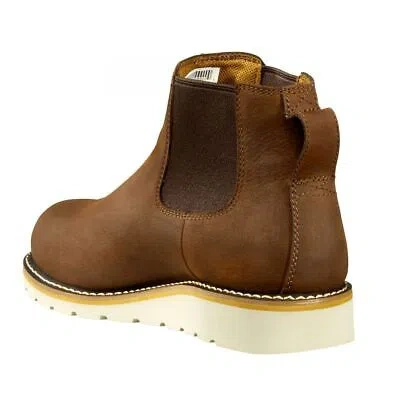 Pre-owned Carhartt Women's 5" Wedge Chelsea Soft Toe Work Boot Brown - Fw5025-w In Dark Bison Oil Tanned